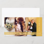黄色金ゴールド連合 | 結婚サンキューカード サンキューカード (正面/裏面)