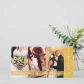 黄色金ゴールド連合 | 結婚サンキューカード サンキューカード (スタンド正面)
