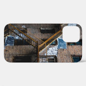 黄色金属建物付き褐色れんが Case-Mate iPhoneケース (裏面 (横))