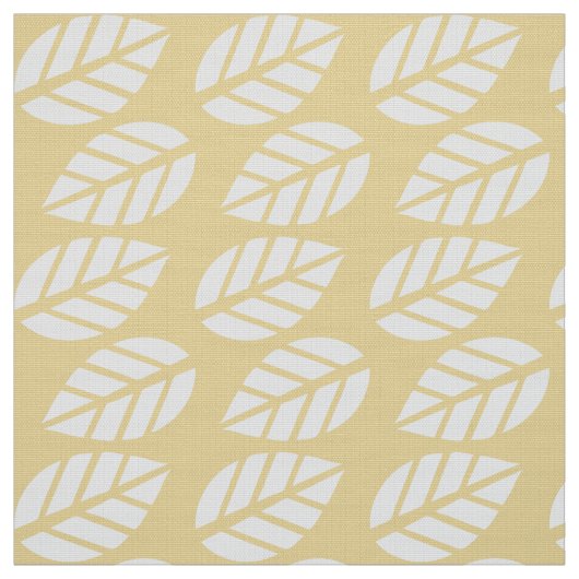 黄色離れ白模様地 ファブリック (見本)