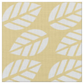 黄色離れ白模様地 ファブリック (クローズアップ)