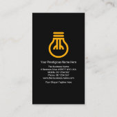 黄色電球スイッチ(電気) 名刺 (裏面)