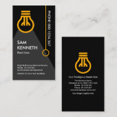 黄色電球スイッチ(電気) 名刺 (正面/裏面)