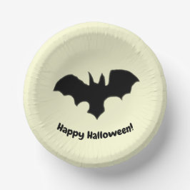 黄色飛んでいるこうもり ペーパーボウル