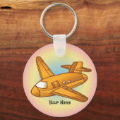 黄色飛行機 キーホルダー (正面)
