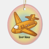 黄色飛行機 セラミックオーナメント (左)