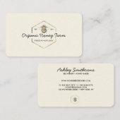 黄色養蜂ロゴ ゴールドクマバチ ハチミツの巣 名刺 (正面/裏面)