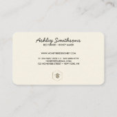 黄色養蜂ロゴ ゴールドクマバチ ハチミツの巣 名刺 (裏面)