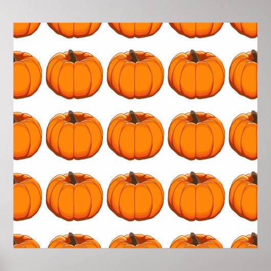 黄色鮮やかいカボチャイラストレーション。 ポスター (正面)