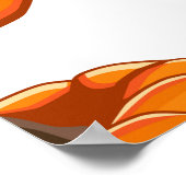 黄色鮮やかいカボチャイラストレーション。 ポスター (角)