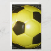 黄色鮮やかと黒のサッカー（サッカー）アート (正面/裏面)