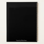 黄色鮮やか花写真付きカスタム文字 プランナー手帳 (裏面)