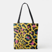黄色鮮やかLeopardプリントレギンス トートバッグ (裏面)