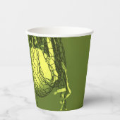 黄色10代のの誕生日パーティーネット&バレーボールスポーツ 紙コップ (正面)