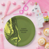 黄色10代の誕生日パーティーネット&バレーボール ペーパープレート (パーティー)