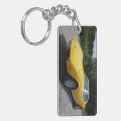 黄色1973コルベットStingrayキーチェーン キーホルダー (正面左)