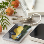 黄色1973コルベットStingrayキーチェーン キーホルダー (正面右)