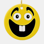 黄色2の前歯の顔 セラミックオーナメント (裏面)