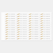 黄色2鉛筆先生名パーソナライズされた ラベル (シート)