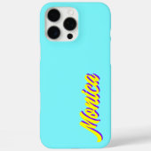 黄色3Dインジゴモダン名 | 電おもしろい気ブルー Case-Mate iPhoneケース (裏面)