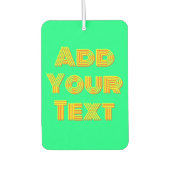 黄色3Dオレンジモダン色の名前おもしろい春緑 カーエアーフレッシュナー (正面)