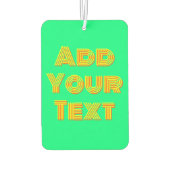 黄色3Dオレンジモダン色の名前おもしろい春緑 カーエアーフレッシュナー (裏面)