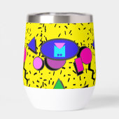 黄色80sメンフィス抽象芸術スタイルレトロモノグラム (背面)