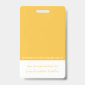 黄色80s日付を保存  バッジ (裏面)