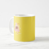 黄色|ののどを鳴らす音中間の機構のブーマー: アンチMLMの虎猫 コーヒーマグカップ (正面左)