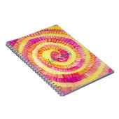 黄色、オレンカラフルジ、ピンクのピンホイールをパーソナライズ ノートブック (右側)