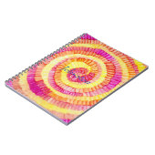 黄色、オレンカラフルジ、ピンクのピンホイールをパーソナライズ ノートブック (左側)