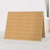 黄色、オレンジ、および茶色のラッピング紙シートar カード (裏面)