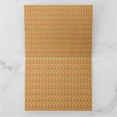 黄色、オレンジ、および茶色のラッピング紙シートar カード (内部)