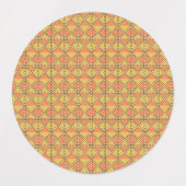 黄色、オレンジ、および茶色のラッピング紙シートar ラベル (デザイン2)