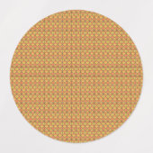 黄色、オレンジ、および茶色のラッピング紙シートar ラベル (デザイン1)