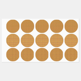 黄色、オレンジ、および茶色のラッピング紙シートar ラベル