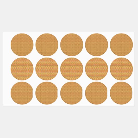 黄色、オレンジ、および茶色のラッピング紙シートar ラベル (シート)