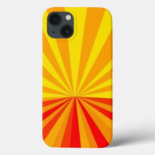 黄色、オレンジ、および赤の光線パターンのモバイル Case-Mate iPhoneケース (裏面)