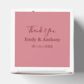 黄色、オレンジ、ピンクの花模様結婚式の引き出物ボックス フェイバーボックス (上部)