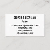 黄色、オレンジ、白の夕日のインスパイアストライプ 名刺 (裏面)