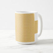 黄色、オレンジ、茶色のラッピング紙 コーヒーマグカップ (正面右)