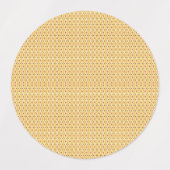 黄色、オレンジ、茶色のラッピング紙 ラベル (デザイン2)