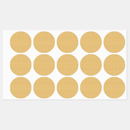 黄色、オレンジ、茶色のラッピング紙 ラベル