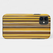 黄色、オーカー色、茶色のストライプ Case-Mate iPhoneケース (裏面(横))