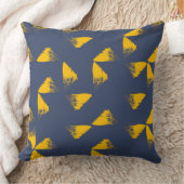 黄色、カッコいい、ユニークトレンディー三角形 クッション (ブランケット)