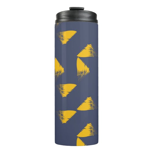 黄色、カッコいい、ユニークトレンディー三角形 タンブラー (正面)