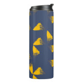 黄色、カッコいい、ユニークトレンディー三角形 タンブラー (回転左)