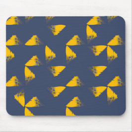 黄色、カッコいい、ユニークトレンディー三角形 マウスパッド