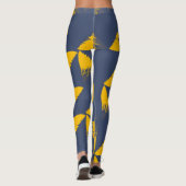 黄色、カッコいい、ユニークトレンディー三角形 レギンス (裏面)