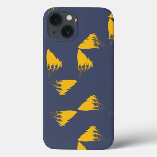 黄色、カッコいい、ユニークトレンディー三角形 Case-Mate iPhoneケース (裏面)